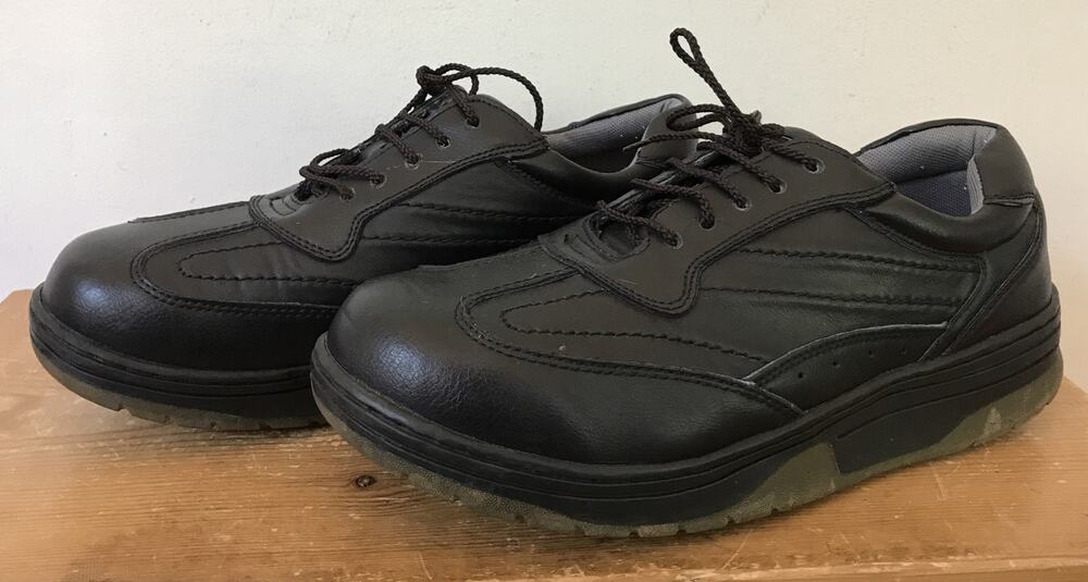 Deer Stags Walkmaster Muscle Black Leather Lace Up Sneakers Walking Shoes 9.5 M